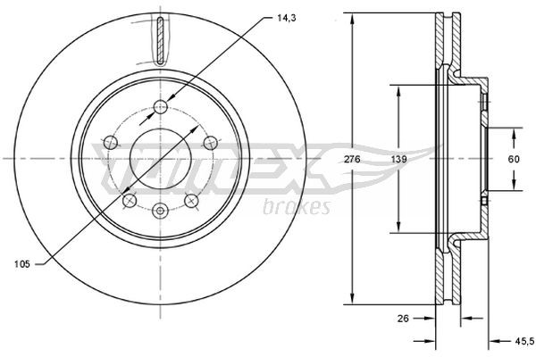 TOMEX Brakes Bremsscheibe
